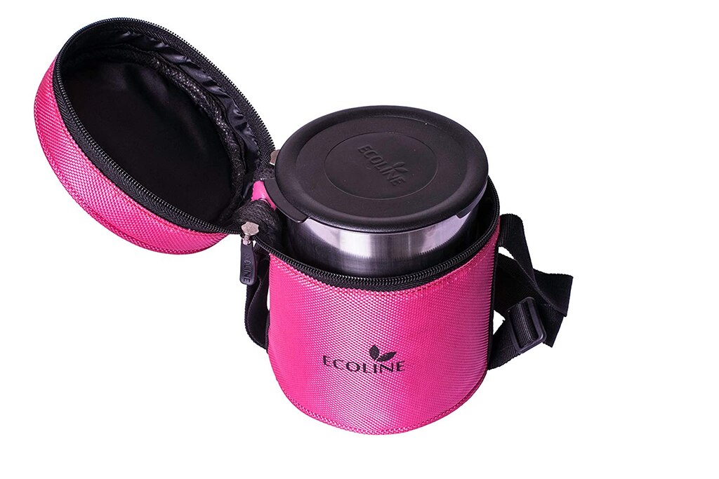 Pink Ecoline V3 Stainless Steel Lunch Box